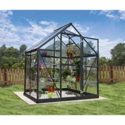 Harmony Trasparente Serra Da Giardino in Policarbonato 126X185X208 cm Grigio-Canopia