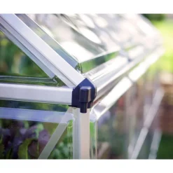 Harmony Trasparente Serra Da Giardino in Policarbonato 126X185X208 cm Argento-Canopia Sale