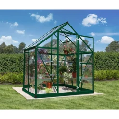 Harmony Trasparente Serra Da Giardino in Policarbonato 126X185X208 cm Verde-Canopia Best
