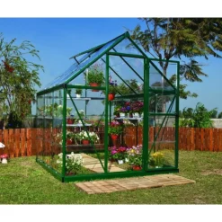 Harmony Trasparente Serra Da Giardino in Policarbonato 186X185X208 cm Verde-Canopia Hot
