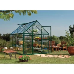 Harmony Trasparente Serra Da Giardino in Policarbonato 247X185X208 cm Verde-Canopia Outlet