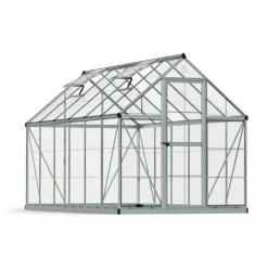 Harmony Trasparente Serra Da Giardino in Policarbonato 370X185X208 cm Argento-Canopia Discount