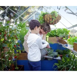 Harmony Trasparente Serra Da Giardino in Policarbonato 370X185X208 cm Argento-Canopia Discount