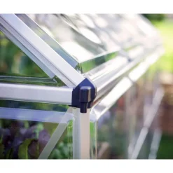 Harmony Trasparente Serra Da Giardino in Policarbonato 370X185X208 cm Argento-Canopia Discount