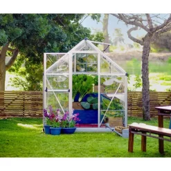 Harmony Trasparente Serra Da Giardino in Policarbonato 247X185X208 cm Argento-Canopia Discount