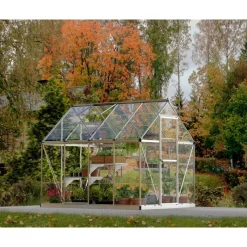 Harmony Trasparente Serra Da Giardino in Policarbonato 247X185X208 cm Argento-Canopia Discount