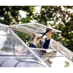 Harmony Trasparente Serra Da Giardino in Policarbonato 247X185X208 cm Argento-Canopia Discount