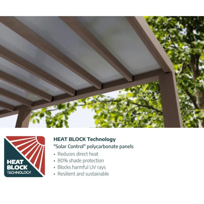 Helsinki Pergola 3 X 10 m Pergola in Legno di Cedro-Canopia Outlet