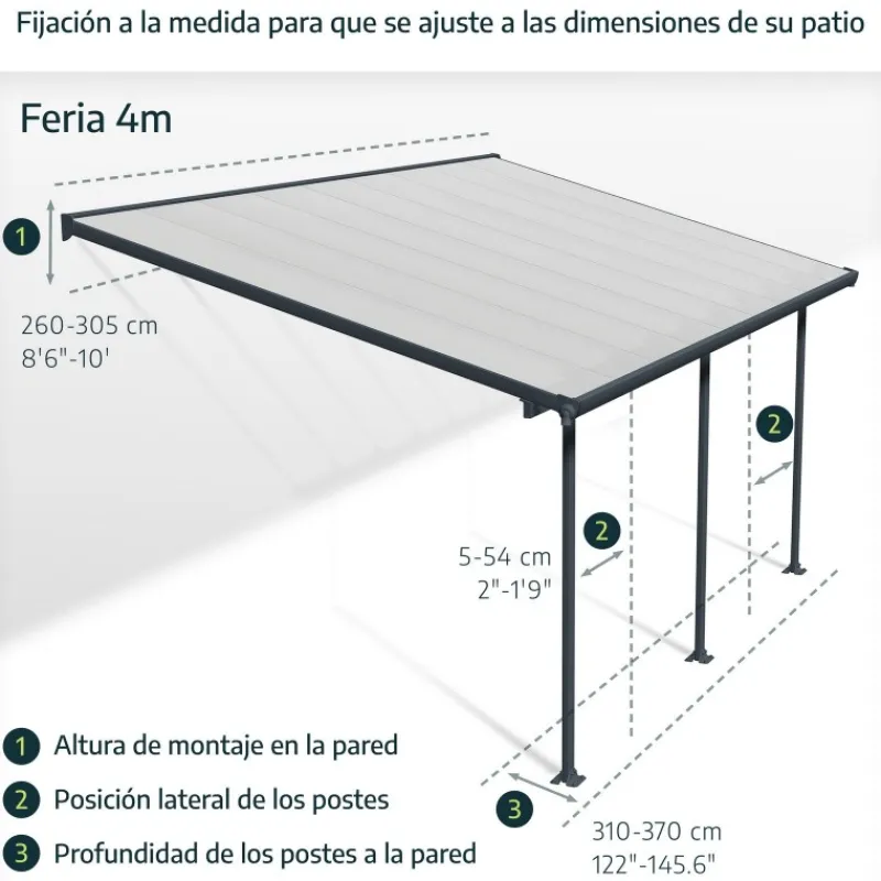 Helsinki Pergola 3 X 10 m Pergola in Legno di Cedro-Canopia Outlet