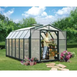 Hobby Gardener Doppio Strato Serra Da Giardino in Policarbonato 391X266X208 cm Verde-Canopia