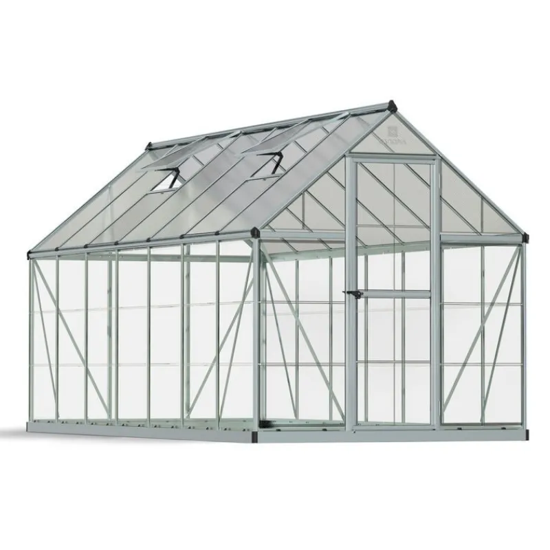 Hybrid Serra Da Giardino in Policarbonato 426X185X208 cm Argento-Canopia