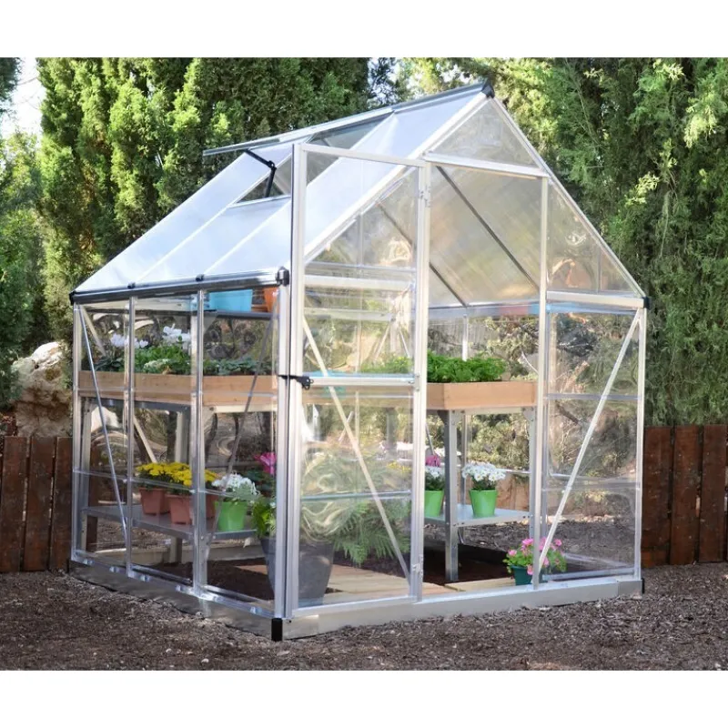 Hybrid Serra Da Giardino in Policarbonato 186X185X208 cm Argento-Canopia Online