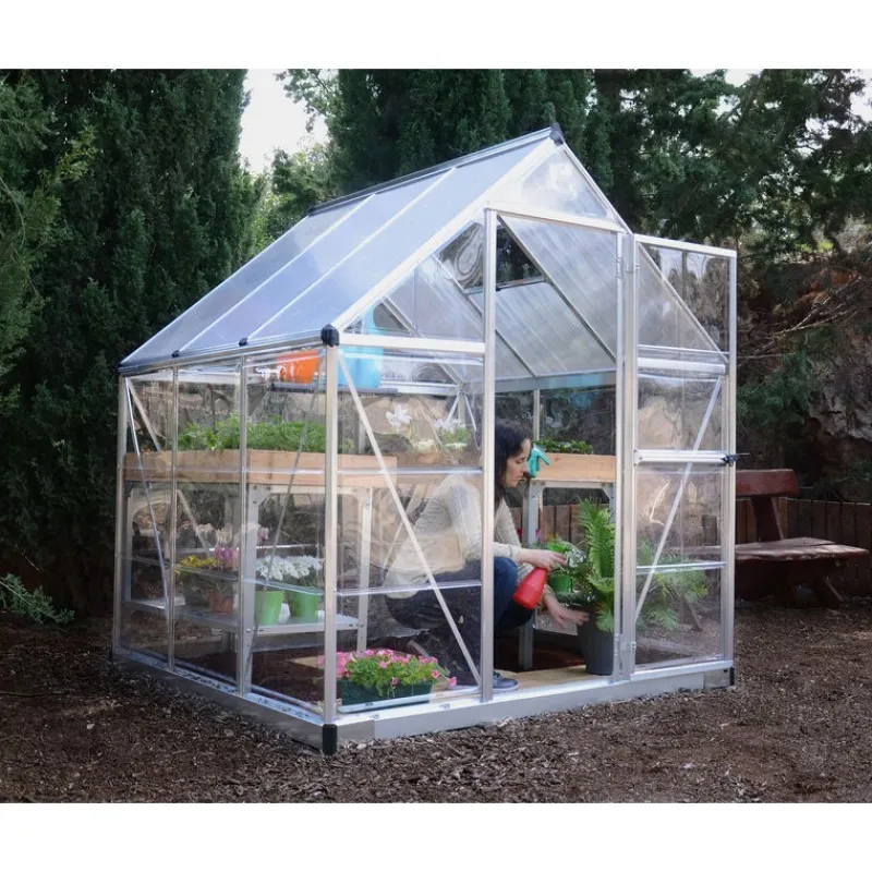 Hybrid Serra Da Giardino in Policarbonato 186X185X208 cm Argento-Canopia Online