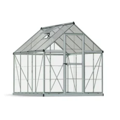 Hybrid Serra Da Giardino in Policarbonato 247X185X208 cm Argento-Canopia Discount