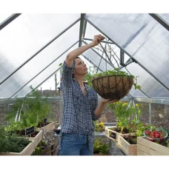 Hybrid Serra Da Giardino in Policarbonato 247X185X208 cm Argento-Canopia Discount