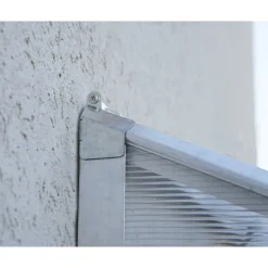 Lean-To Serra Da Giardino in Policarbonato Argento 244X124X225 cm Ibrida-Canopia Discount