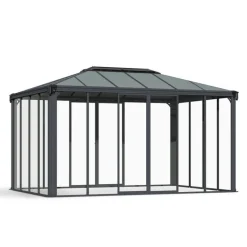 Ledro Gazebo Chiuso in Alluminio 3X4.3 m-Canopia Discount