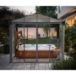 Ledro Gazebo Chiuso in Alluminio 3X3 m-Canopia Clearance