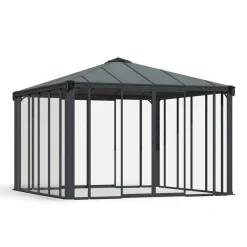 Ledro Gazebo Chiuso in Alluminio 3.6X3.6 m-Canopia Hot