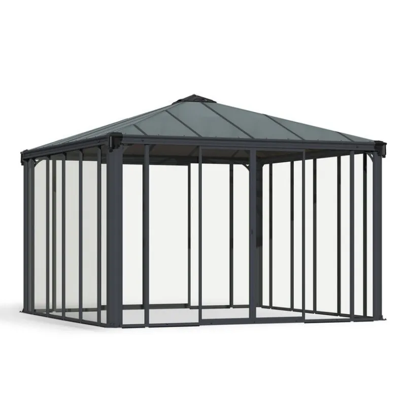 Ledro Gazebo Chiuso in Alluminio 3.6X3.6 m-Canopia Hot