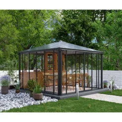 Ledro Gazebo Chiuso in Alluminio 3.6X3.6 m-Canopia Hot