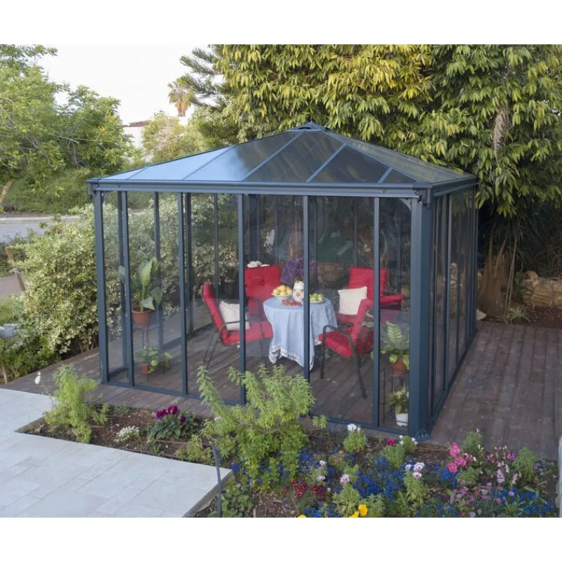 Ledro Gazebo Chiuso in Alluminio 3.6X3.6 m-Canopia Hot