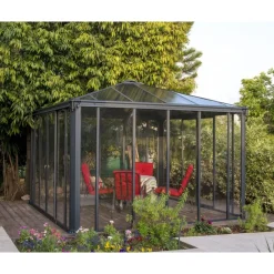 Ledro Gazebo Chiuso in Alluminio 3.6X3.6 m-Canopia Hot