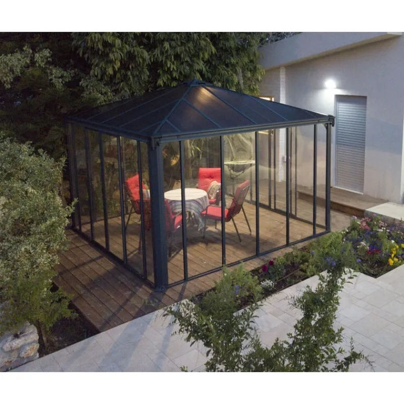 Ledro Gazebo Chiuso in Alluminio 3.6X3.6 m-Canopia Hot