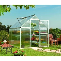 Mythos Doppio Strato Serra Da Giardino in Policarbonato 247X185X208 cm Argento-Canopia Hot