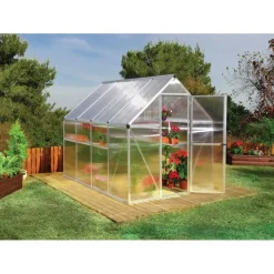 Mythos Doppio Strato Serra Da Giardino in Policarbonato 247X185X208 cm Argento-Canopia Hot