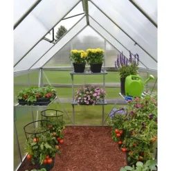 Mythos Doppio Strato Serra Da Giardino in Policarbonato 247X185X208 cm Argento-Canopia Hot