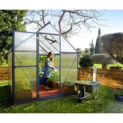 Mythos Doppio Strato Serra Da Giardino in Policarbonato 306X185X208 cm Grigio-Canopia Clearance