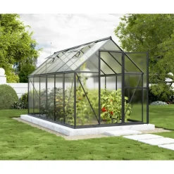 Mythos Doppio Strato Serra Da Giardino in Policarbonato 370X185X208 cm Argento-Canopia New