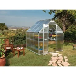 Mythos Doppio Strato Serra Da Giardino in Policarbonato 186X185X208 cm Argento-Canopia Online