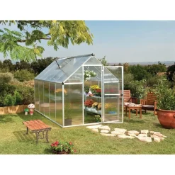 Mythos Doppio Strato Serra Da Giardino in Policarbonato 306X185X208 cm Argento-Canopia