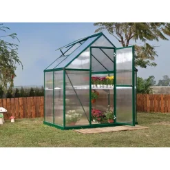 Mythos Doppio Strato Serra Da Giardino in Policarbonato 426X185X208 cm Argento-Canopia Clearance