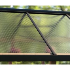 NATURA Doppio Strato Serra Da Giardino in Policarbonato 360X237.5X261 cm - Legno di cedro-Canopia Discount