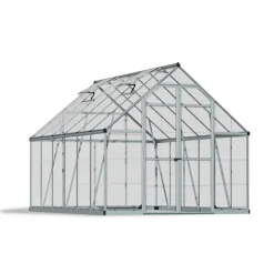 Octave Trasparente Serra Da Giardino in Policarbonato 367X244X229 cm Argento-Canopia Online