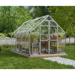 Octave Trasparente Serra Da Giardino in Policarbonato 367X244X229 cm Argento-Canopia Online