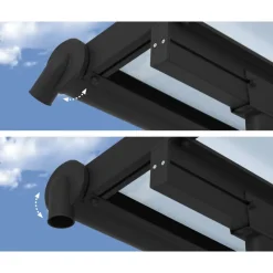 Olympia Pergola Addossata in Alluminio 3X6.2 m Grigio-Canopia Sale