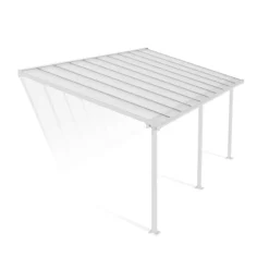 Olympia Pergola Addossata in Alluminio 3X6.2 m Bianco-Canopia Sale