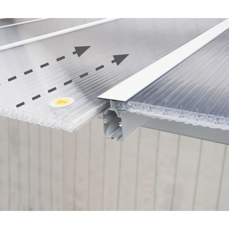 Olympia Pergola Addossata in Alluminio 3X5.5 m Grigio-Canopia Online