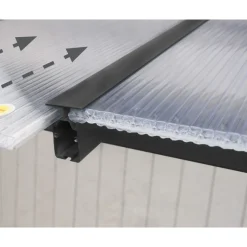 Olympia Pergola Addossata in Alluminio 3X4.3 m Grigio-Canopia Online