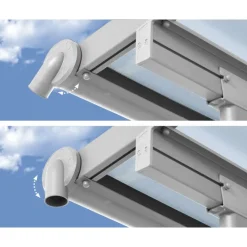 Olympia Pergola Addossata in Alluminio 3X8.6 m Bianco-Canopia Sale