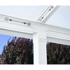 Olympia Pergola Addossata in Alluminio 3X8.6 m Bianco-Canopia Sale