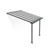 Olympia Pergola Addossata in Alluminio 3X3 m Grigio-Canopia Outlet