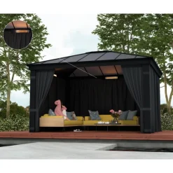 Riscaldatore Infrarossi da Esterno in Fibra Di Carbonio IP65 Con Montaggio a Parete-Canopia Best