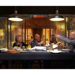 Riscaldatore Infrarossi da Esterno in Fibra Di Carbonio IP65 Con Montaggio a Parete-Canopia Best