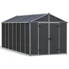 Rubicon Casetta Da Giardino in Policarbonato Ultra Resistente 528X237X235 cm Grigio Scuro-Canopia Best