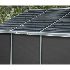 Rubicon Casetta Da Giardino in Policarbonato Ultra Resistente 602X237X235 cm Grigio Scuro-Canopia Best